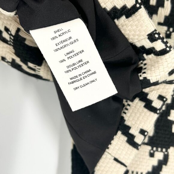 NWT L'Agence Inez Cropped Blazer Jacket in Light Camel/Black Houndstooth Size 6 - Picture 9 of 10